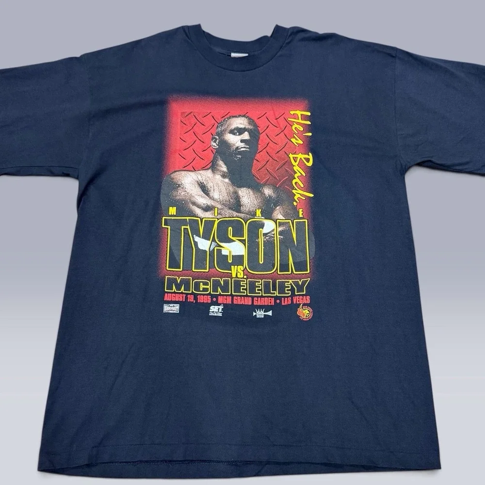 Vintage 1995 Mike Tyson vs McNeeley T-Shirt XL MGM Grand KO Wear Boxing NWOT